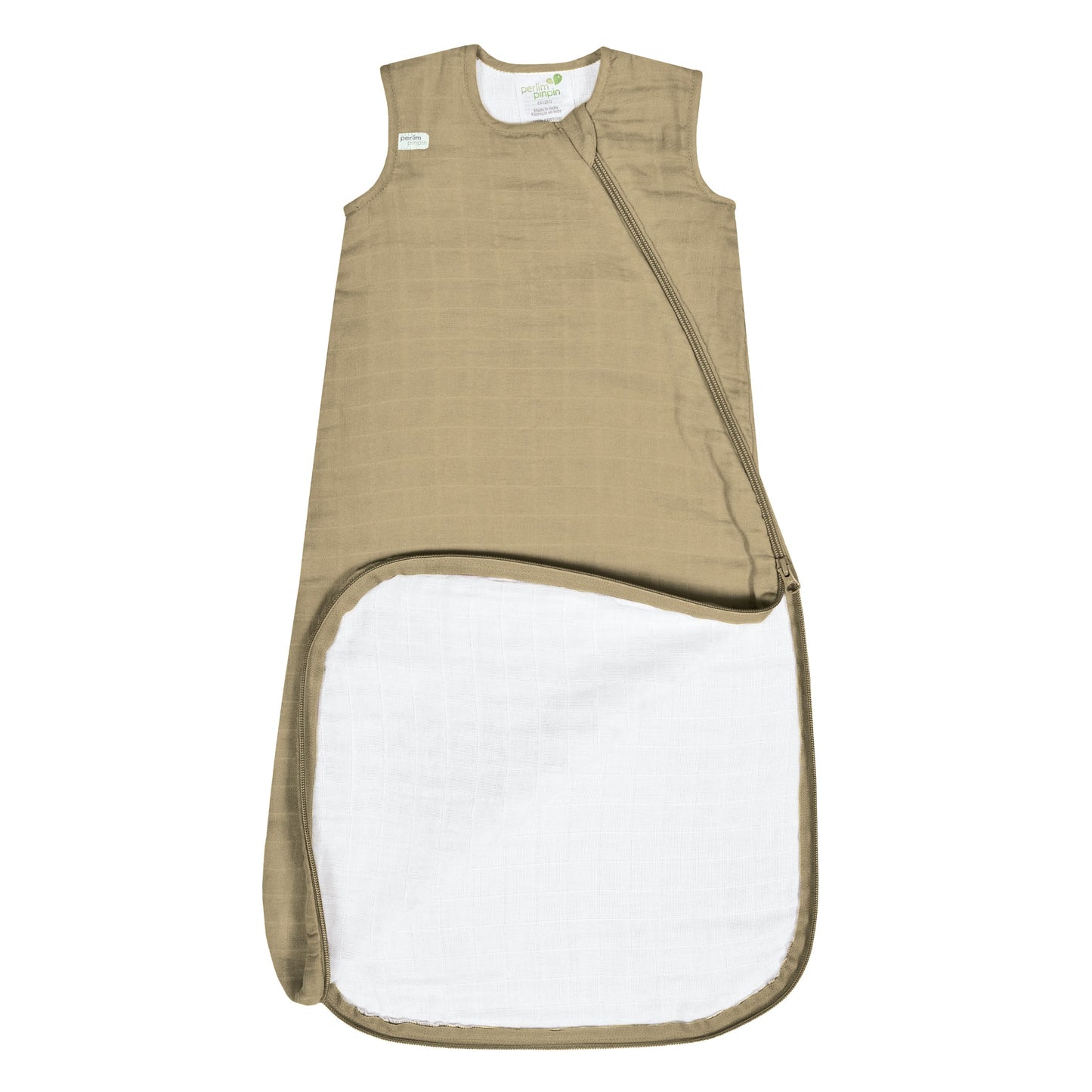 Cotton muslin sleep sack - Sand (0.7 tog)