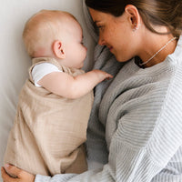 Cotton muslin sleep sack - Sand (0.7 tog)