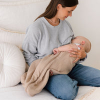 Cotton muslin sleep sack - Sand (0.7 tog)