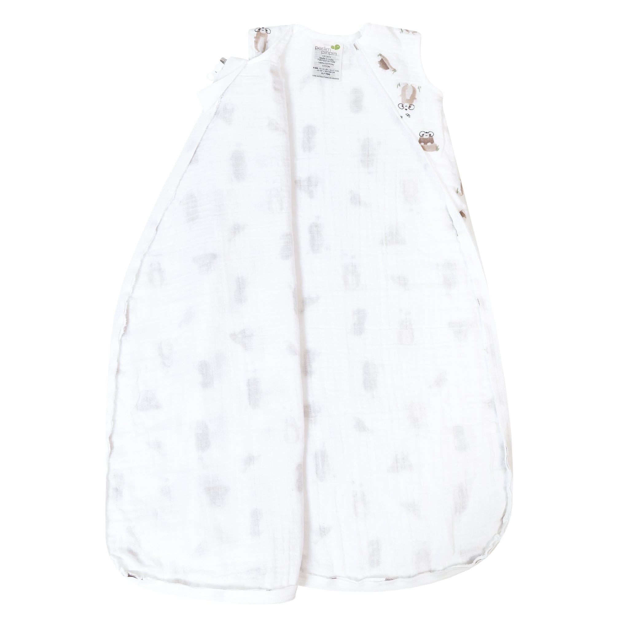 Cotton muslin sleep sack - Moles (0.7 tog)
