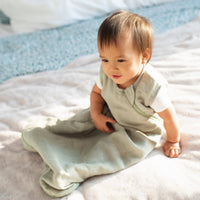 Cotton muslin sleep sack - Kaki (0.7 tog)