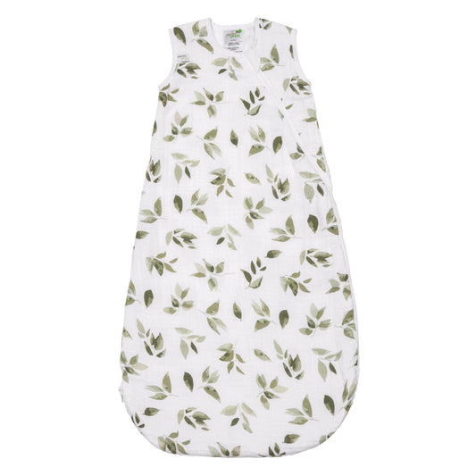 Cotton muslin sleep sack - Leaves (0.7 tog)