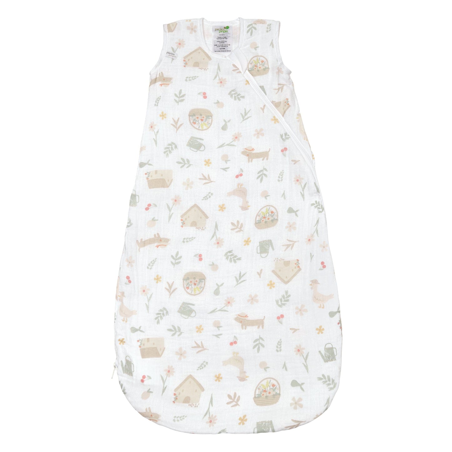 Cotton muslin sleep sack - Picnic (0.7 tog)