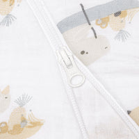 Cotton muslin sleep sack - Rhinos (0.7 tog)