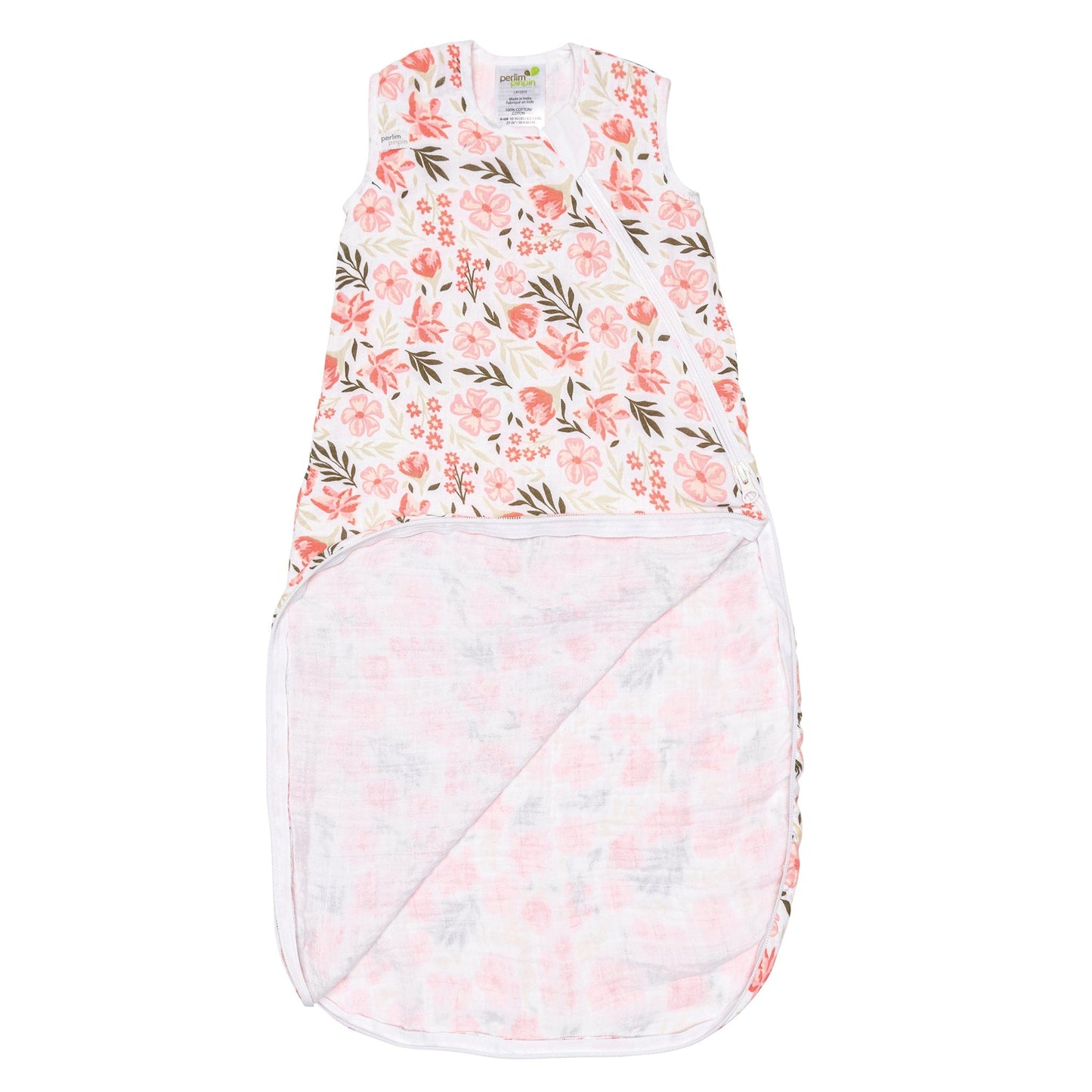 Cotton muslin sleep sack - Flowers by Rachel Lyon (0.7 tog)