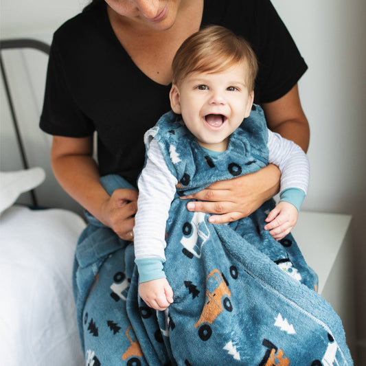 Plush sleep sack - Trucks (1.5 togs)