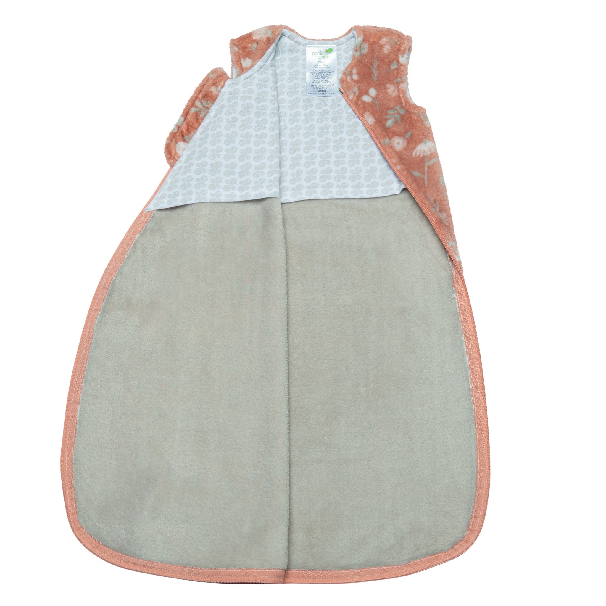 Plush sleep bag - Flowers (1.5 togs)