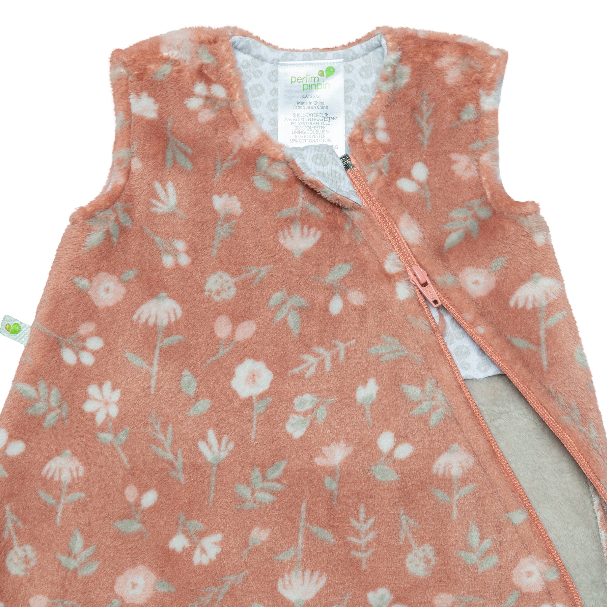 Plush sleep bag - Flowers (1.5 togs)
