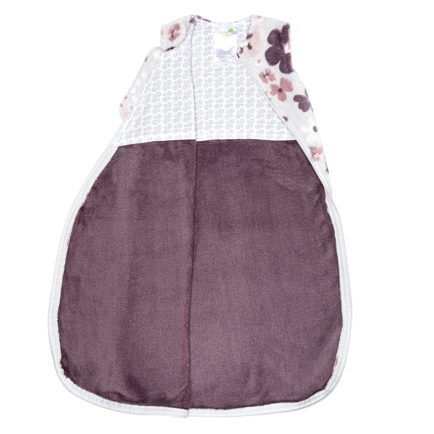 Plush sleep sack - Pansies (1.5 togs)