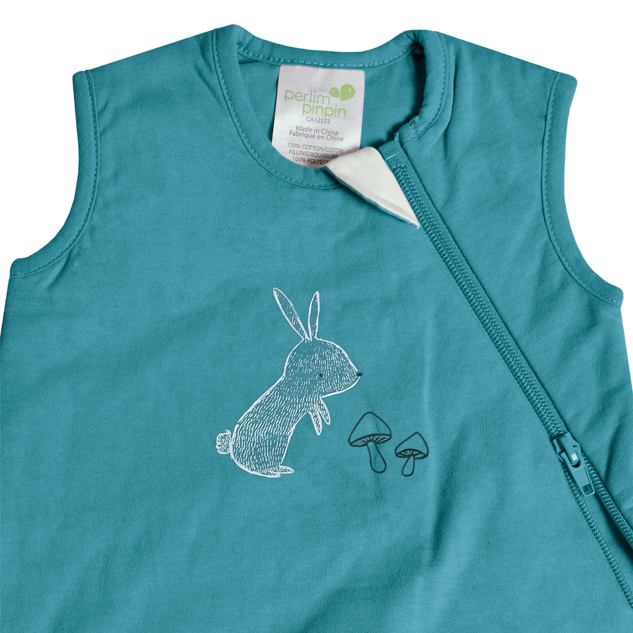 Sac de nuit en coton matelassé - Lapin Bleue (1.0 tog)