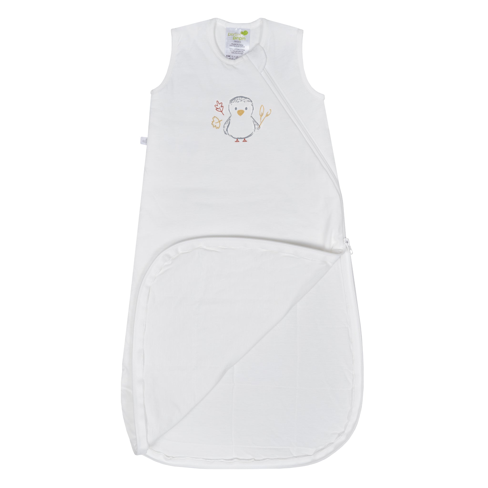 Quilted cotton sleep sack - Ivory Duck (1.0 tog)