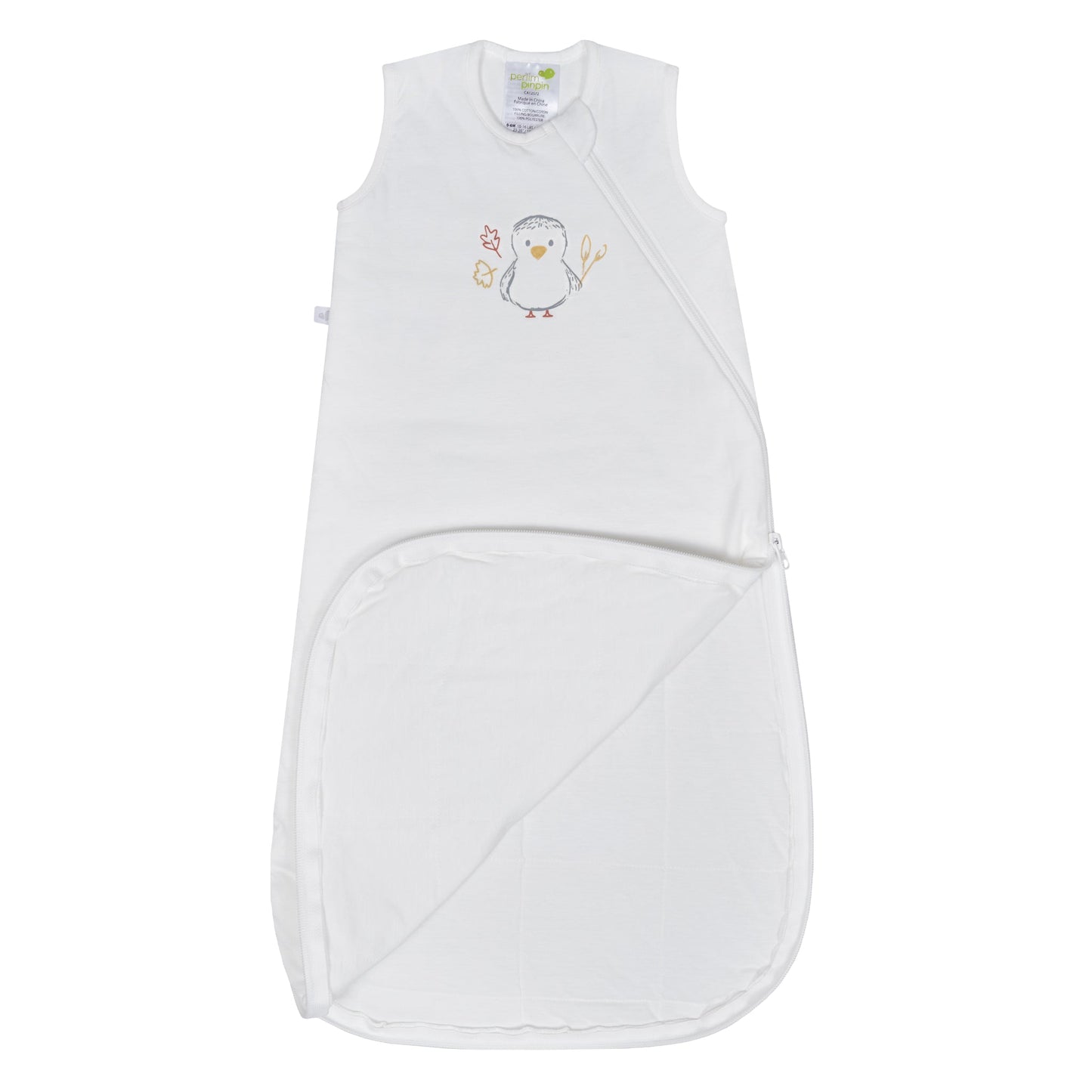 Quilted cotton sleep sack - Ivory Duck (1.0 tog)