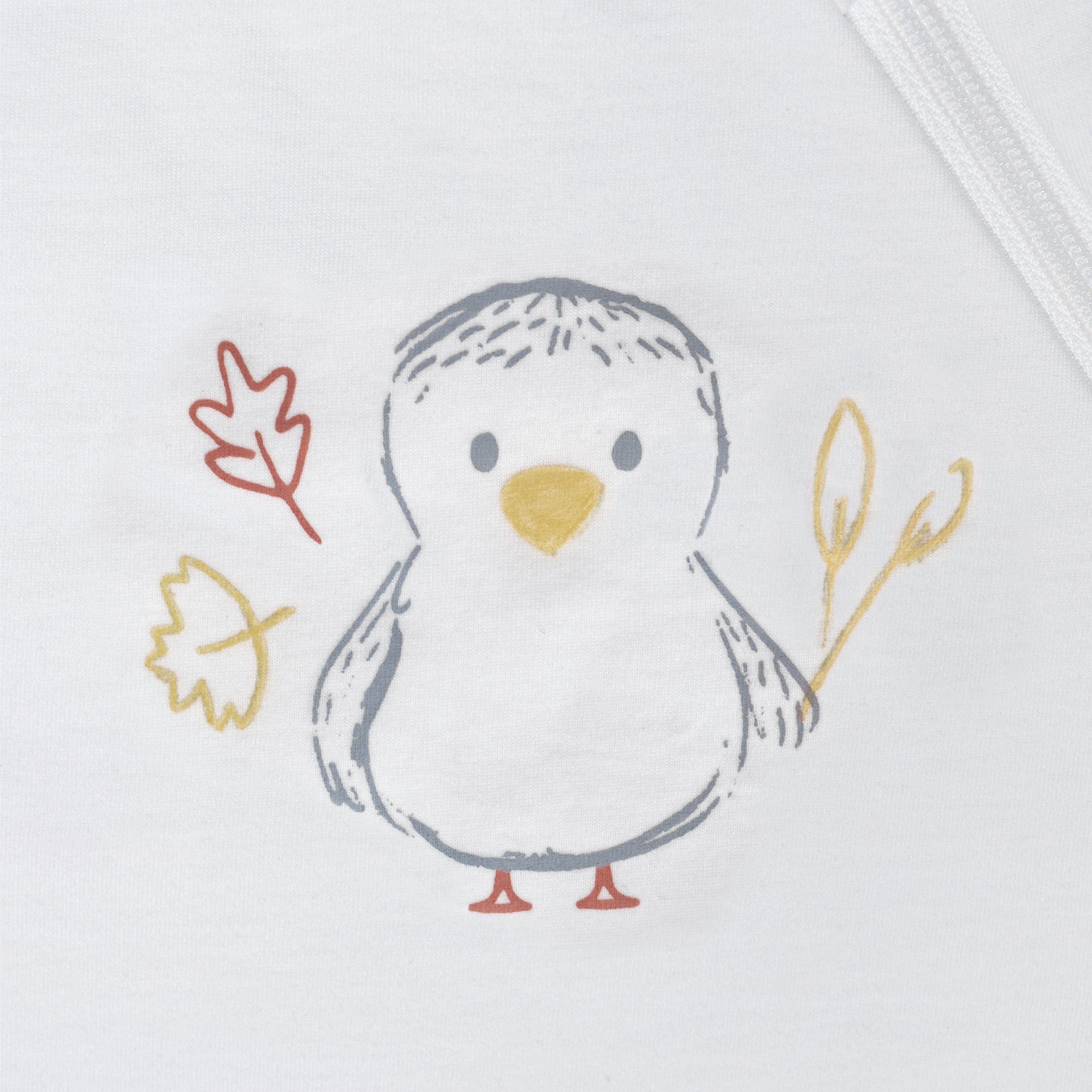 Quilted cotton sleep sack - Ivory Duck (1.0 tog)