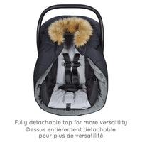 Winter elastic-fitted cover for car seat - Light Beige