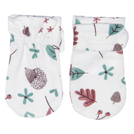 Newborn bamboo scratch mittens - Hedgehog