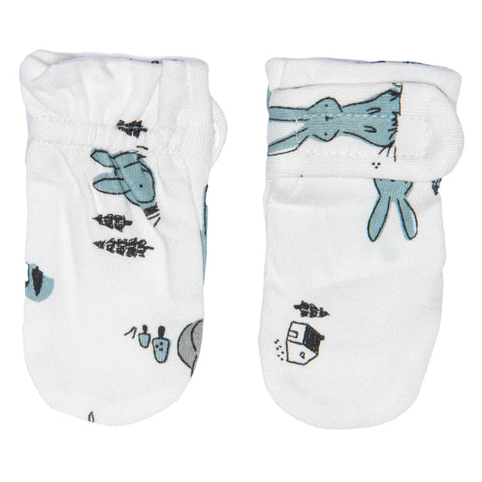 Newborn bamboo scratch mittens - Bunnies