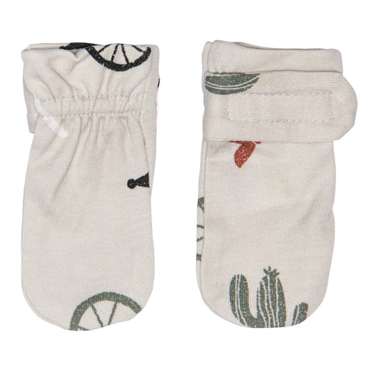 Newborn bamboo scratch mittens - Country