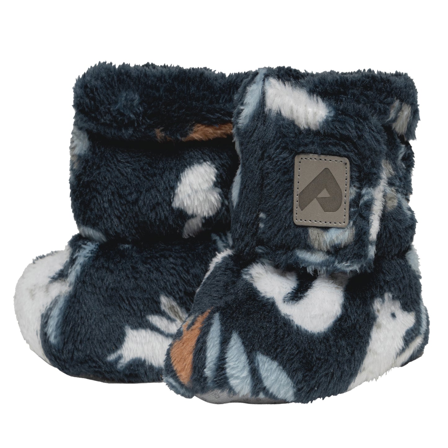 Double layer plush booties - Forest