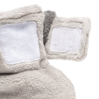 Pantoufles en peluche double épaisseur - Taupe uni