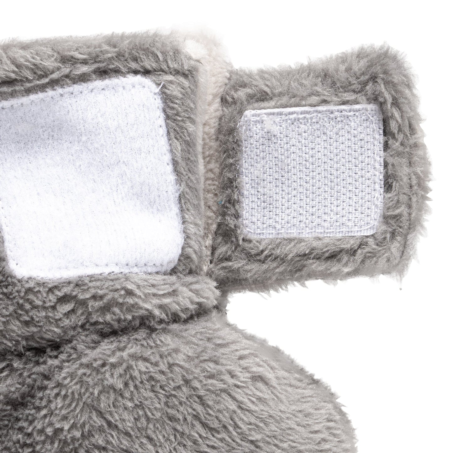 Pantoufles en peluche double épaisseur - Gris uni