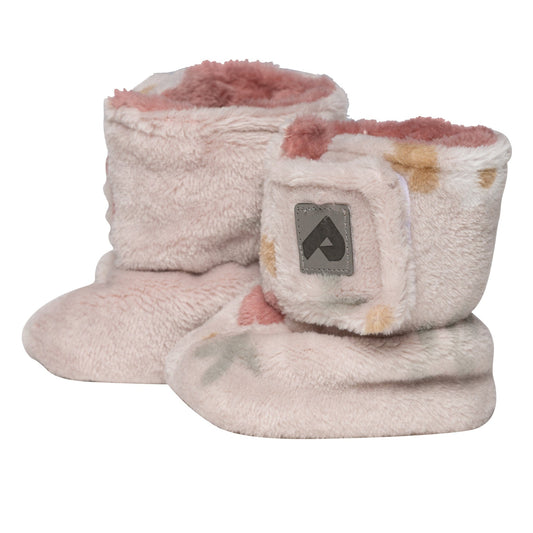 Pantoufles en peluche double épaisseur - Floral