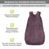 Sac de nuit en peluche - Raisin uni (1.5 Togs)
