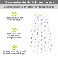 Cotton muslin sleep sack - Moles (0.7 tog)