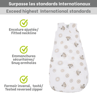 Sac de nuit mousseline de coton - Tortues (0.7 tog)