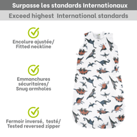 Cotton muslin sleep sack - Dinos (0.7 tog)