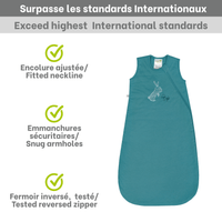 Sac de nuit en coton matelassé - Lapin Bleue (1.0 tog)