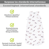Cotton muslin sleep sack - Snails (0.7 tog)