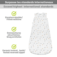 Quilted bamboo sleep sack - Mice (2.5 togs)