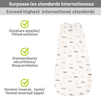 Quilted bamboo sleep sack - Prairies (2.5 togs)