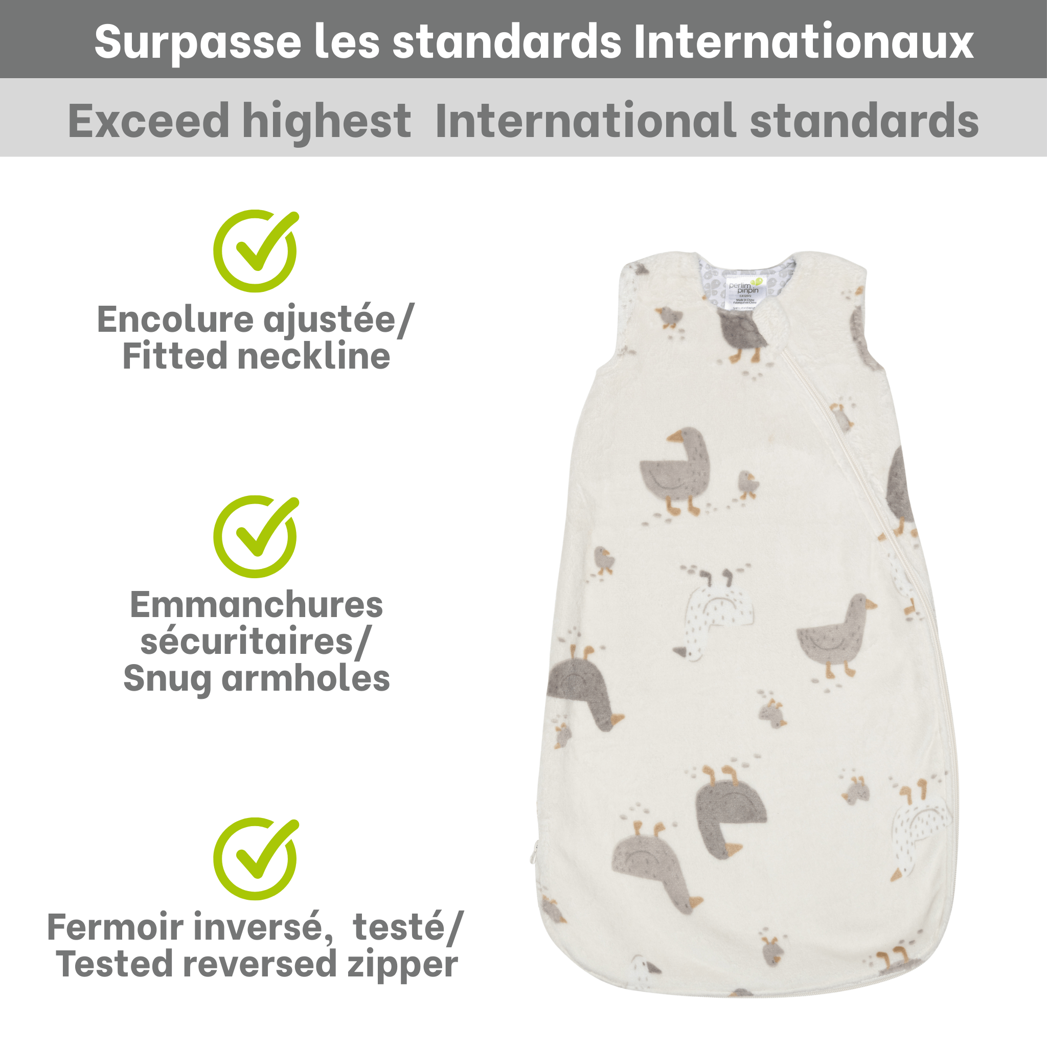 Plush sleep sack - Geese (1.5 togs)