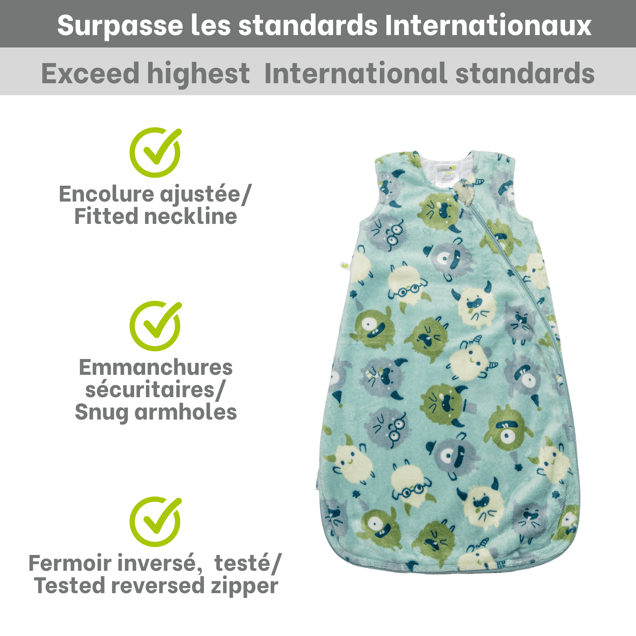 Sac de nuit en peluche - Petits Monstres (1.5 Togs)