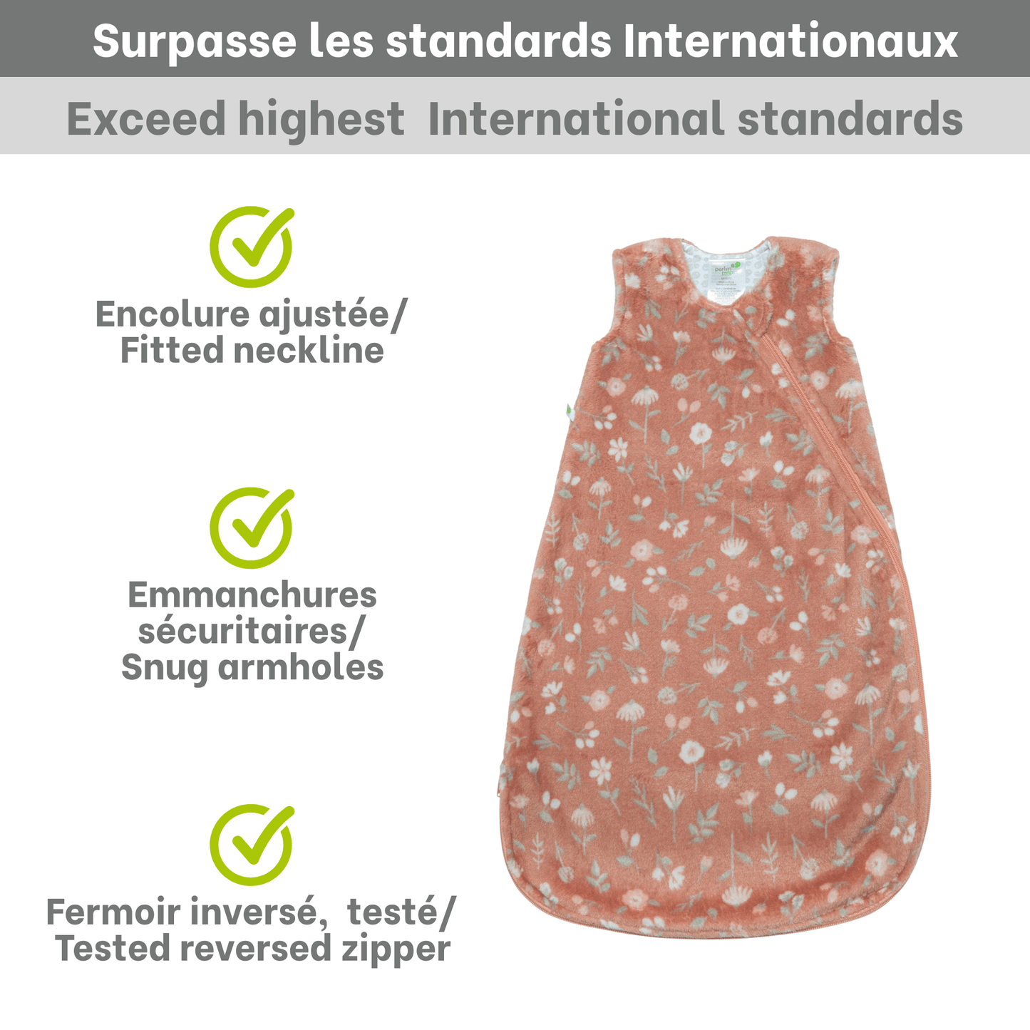 Plush sleep bag - Flowers (1.5 togs)