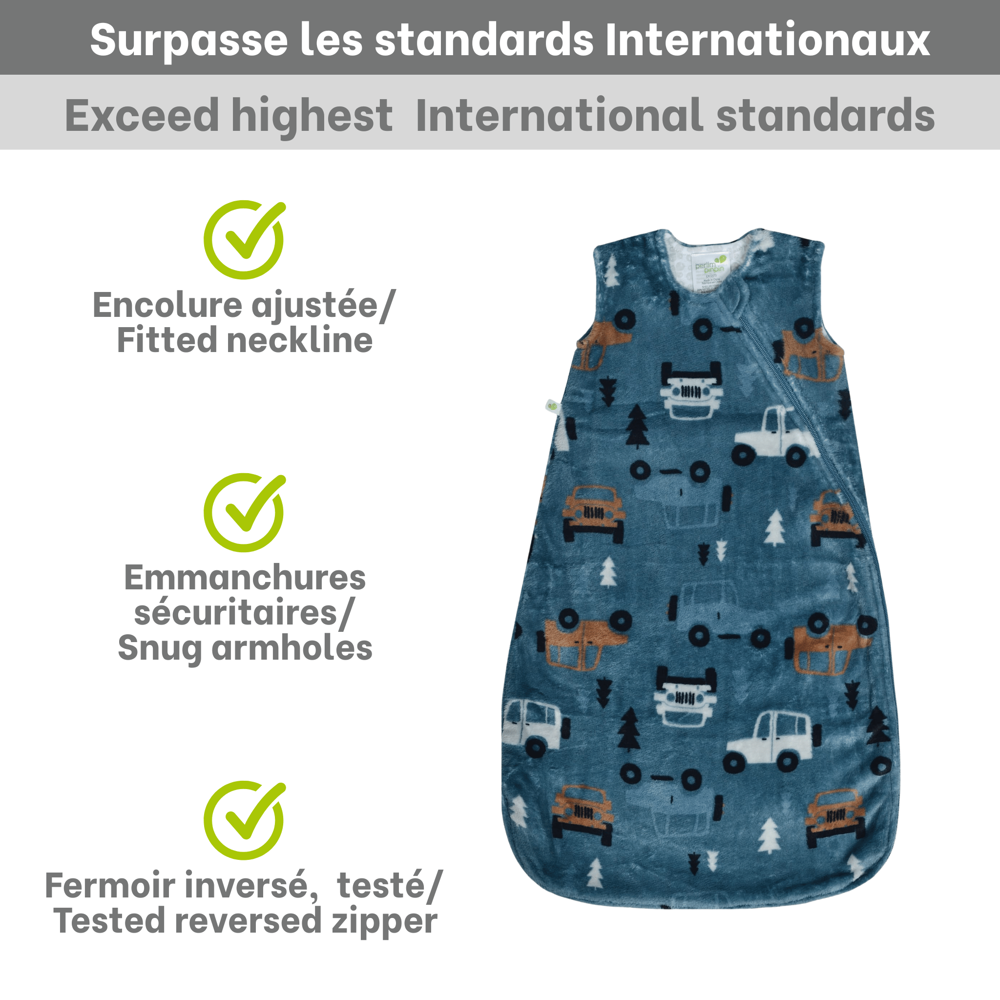 Sac de nuit en peluche - Trucks (1.5 Togs)