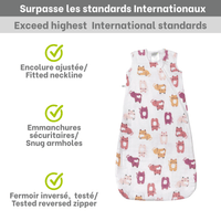 Cotton muslin sleep sack - Cats (0.7 tog)