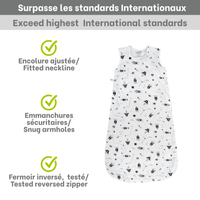 Sac de nuit mousseline de coton - fusées (0.7 tog)