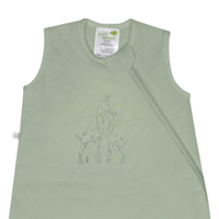 Quilted cotton sleep sack - Moss Giraffe (1.0 tog)
