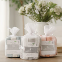 Baby washcloth set (10) - Pink & Coral
