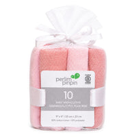 Baby washcloth set (10) - Pink & Coral