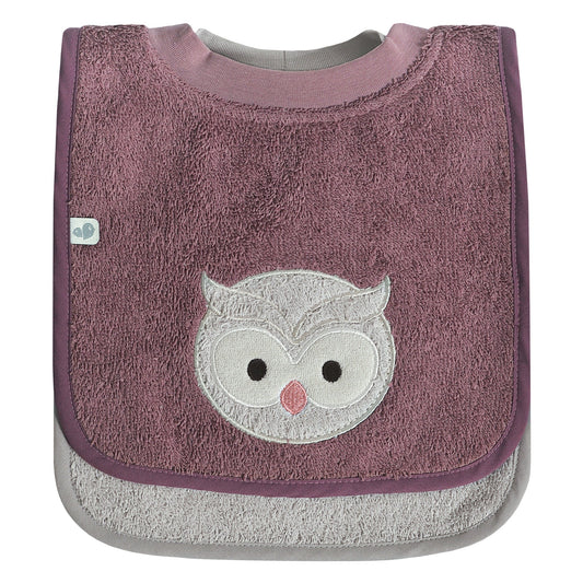 2 Terry bibs set - Owl