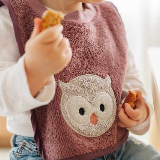 2 Terry bibs set - Owl