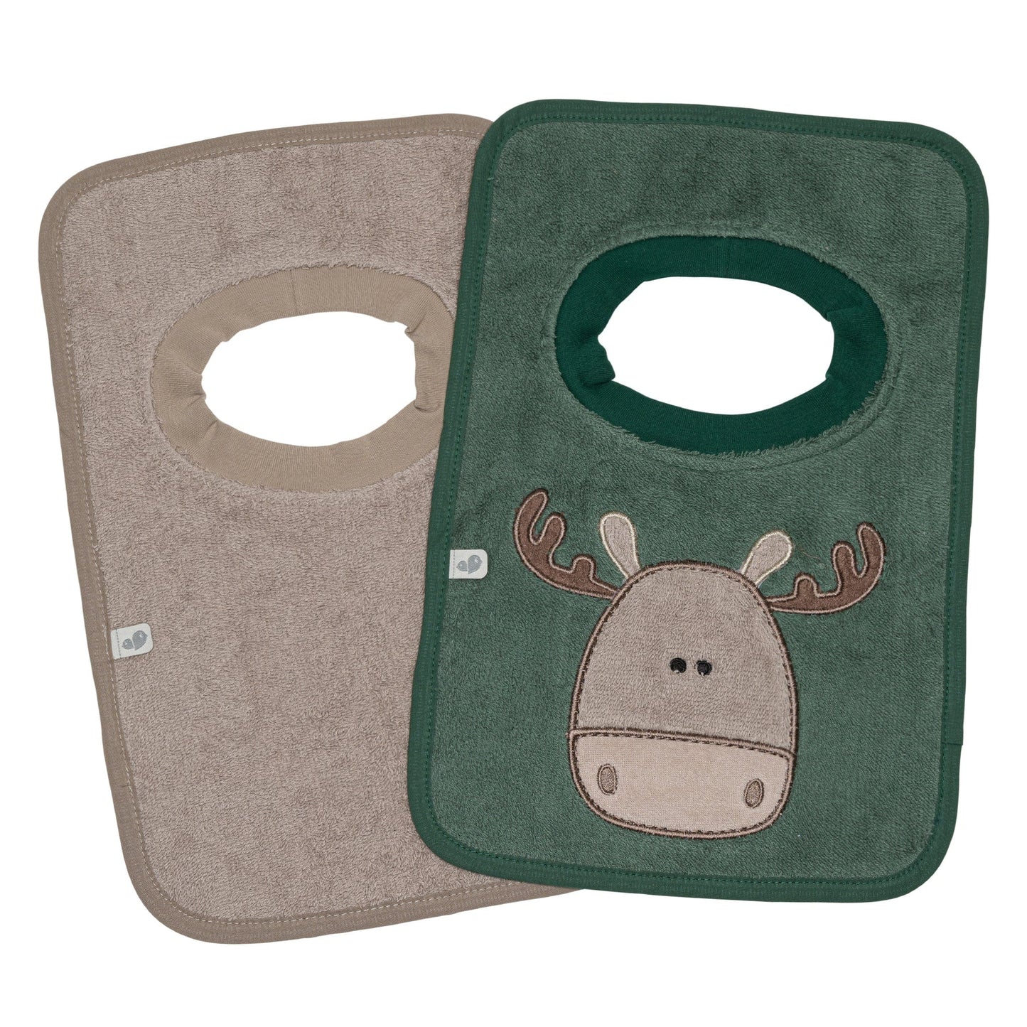 2 Terry bibs set - Moose