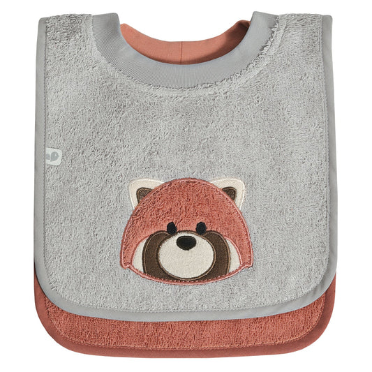 2 Terry bibs set - Red panda