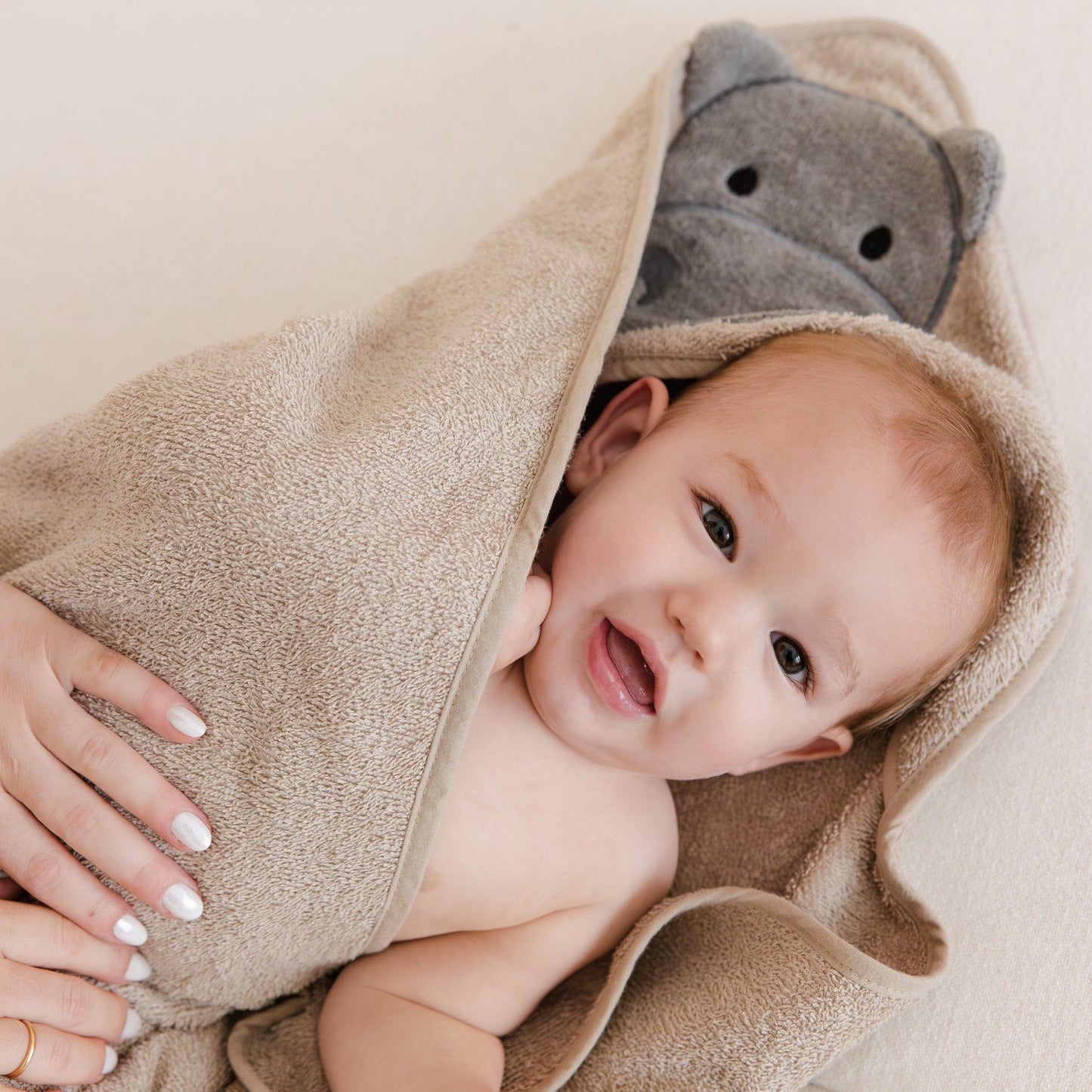 Baby hooded towel - Hippo