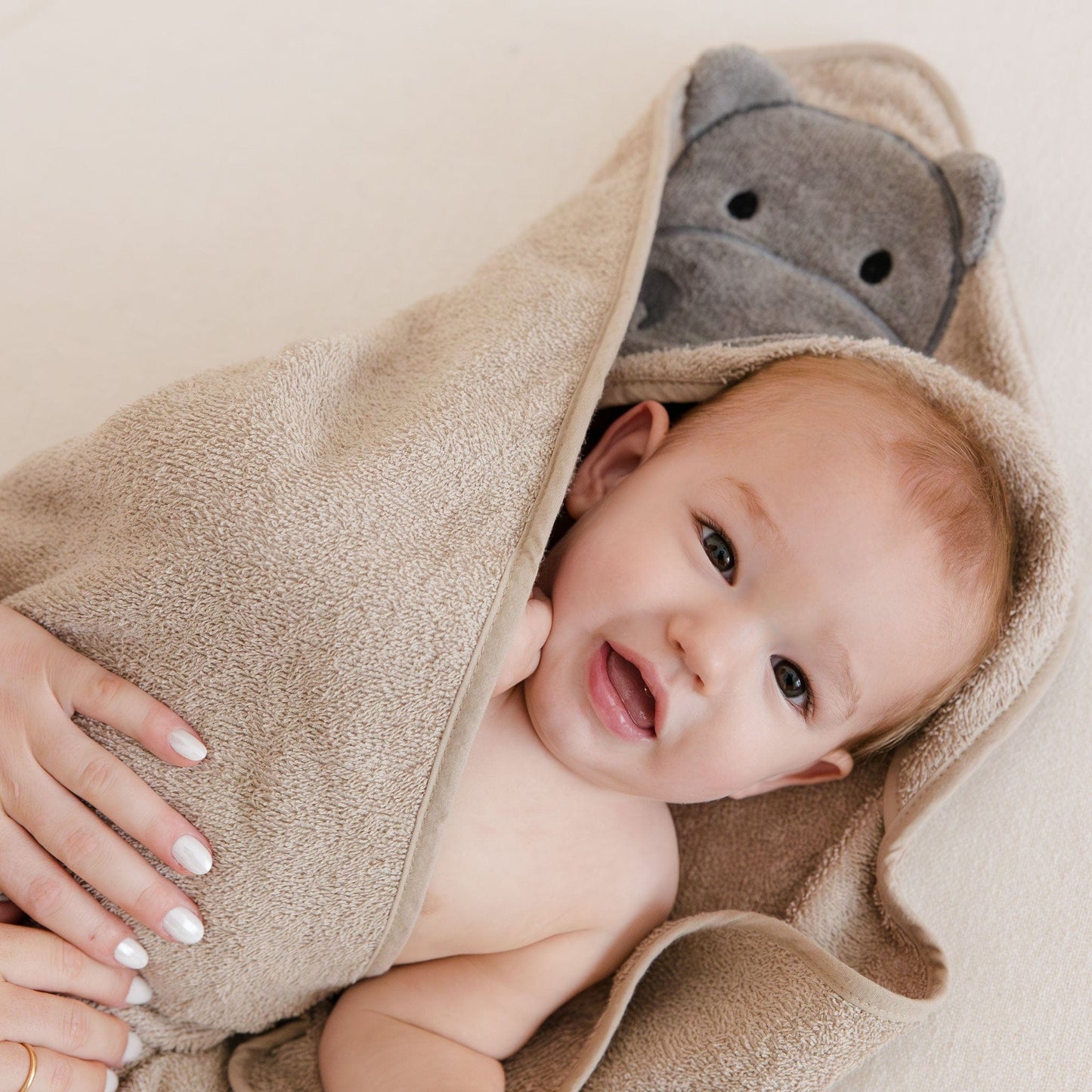 Baby hooded towel - Hippo