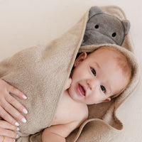 Baby hooded towel - Hippo