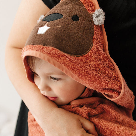 Toddler Hooded Towel - Beaver